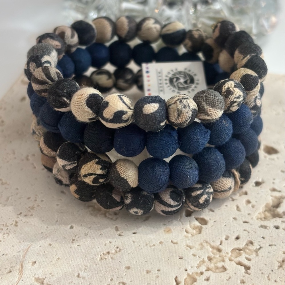 Kantha Indigo Wrap Bracelet